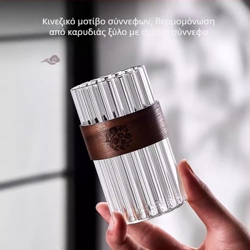 Κούπα καφέ από βοριοσιλικό γυαλί, μονής στρώσης, στρογγυλός σχεδιασμός, χωρίς λαβή, ανθεκτικό σε υψηλές θερμοκρασίες, προστασία από εγκαύματα