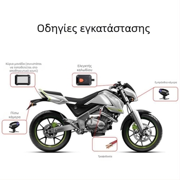 Βιντεοκαταγραφέας μοτοσικλέτας MT2A – 1080p, 150°, διπλή κάμερα, Loop Video, εγκατάσταση μπροστά και πίσω