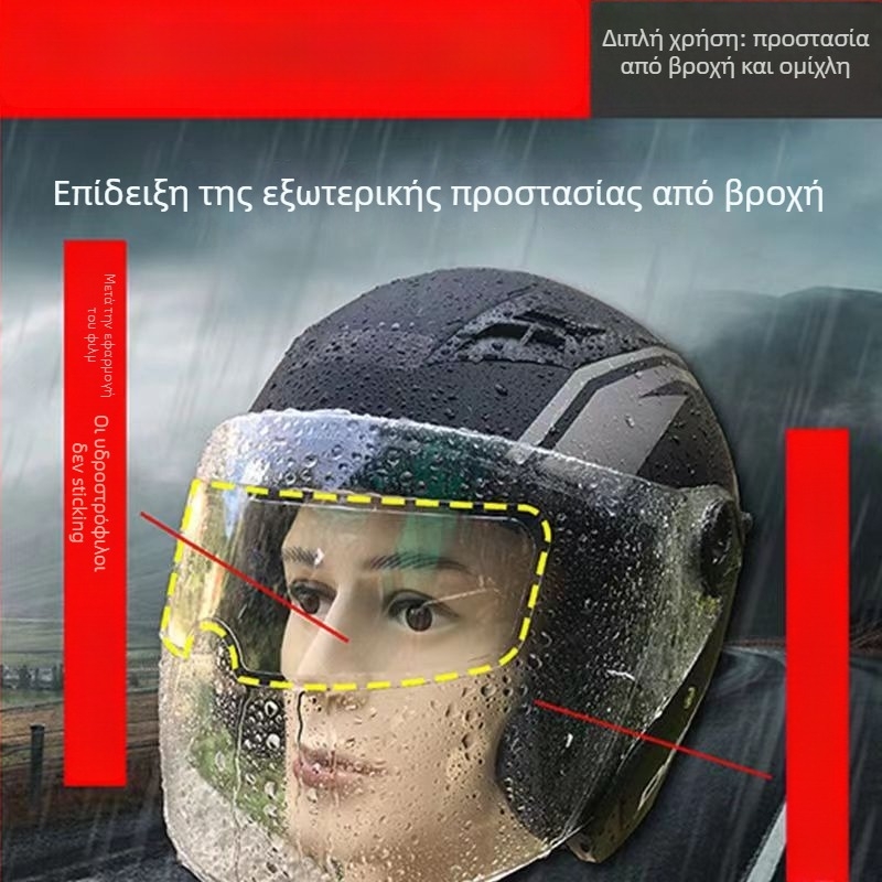 Φιλμ για κράνος κατά της ομίχλης – universal, νανομεμβράνη, HD φακός, αδιάβροχο