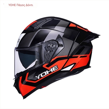 Κράνος μοτοσικλέτας πλήρους προσώπου Y80 με διπλό φακό, ABS, 3C πιστοποίηση