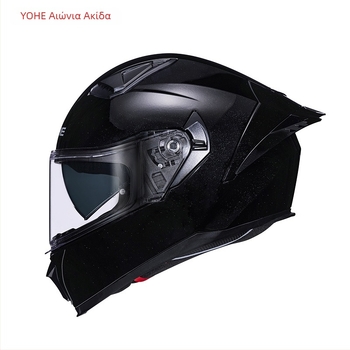 Κράνος μοτοσικλέτας πλήρους προσώπου Y80 με διπλό φακό, ABS, 3C πιστοποίηση