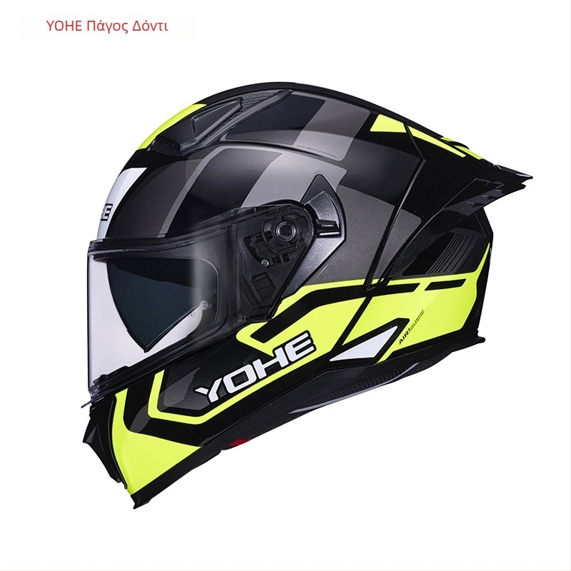Κράνος μοτοσικλέτας πλήρους προσώπου Y80 με διπλό φακό, ABS, 3C πιστοποίηση