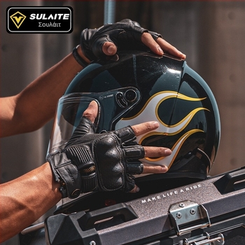 Speed Light Γάντια μοτοσικλέτας με μισό δάχτυλο – Ιπποτικό στυλ, EVA, αναπνεόμενα, προστασία