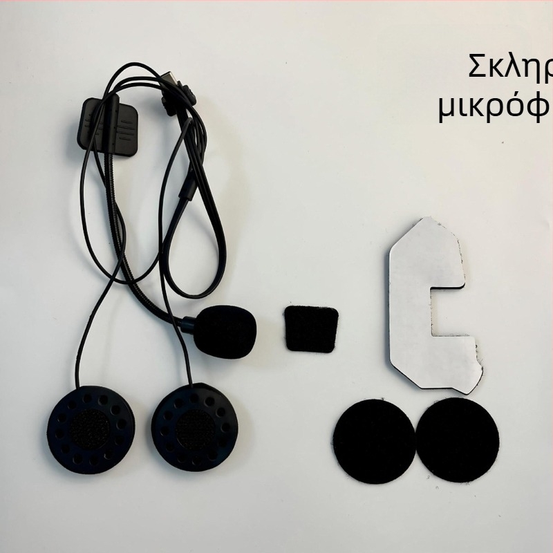 Ακουστικό κράνους μοτοσικλέτας Bluetooth 5.4, εμβέλεια 10 μ, στερεοφωνικός ήχος στα αυτιά, με μείωση θορύβου, αναπαραγωγή μουσικής και κλήσεις