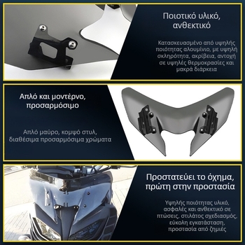 Μοτοσικλετικό παρμπρίζ Carl — Προηγμένο PC 3 mm, MT09 20 μοντέλο, συμβατό με Yamaha MT-09