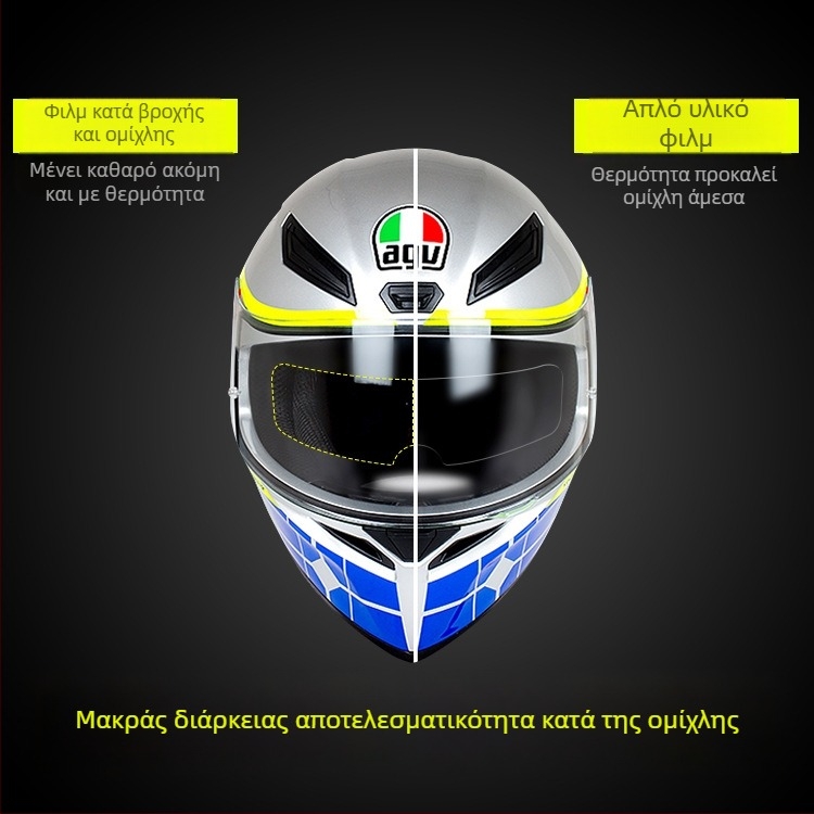 Φιλμ κατά της ομίχλης για κράνος YCC, μοντέλο YCC-061, αδιάβροχο και κατά της ομίχλης