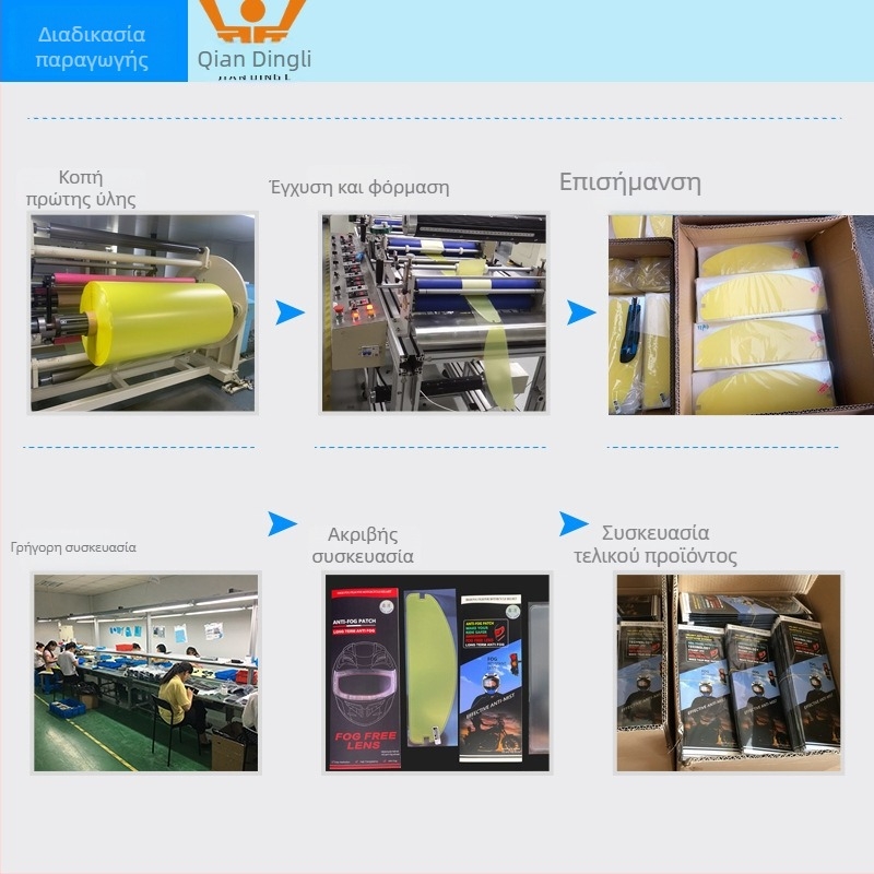 Αντιθαμβωτικό φιλμ για κράνη και οχήματα – Υλικό PET; Μάρκα Qian dingli; Προέλευση Σουζού; Κατάλληλο για μοτοσικλέτες και ηλεκτρικά οχήματα; Μακράς διάρκειας αντιθαμβωτικό