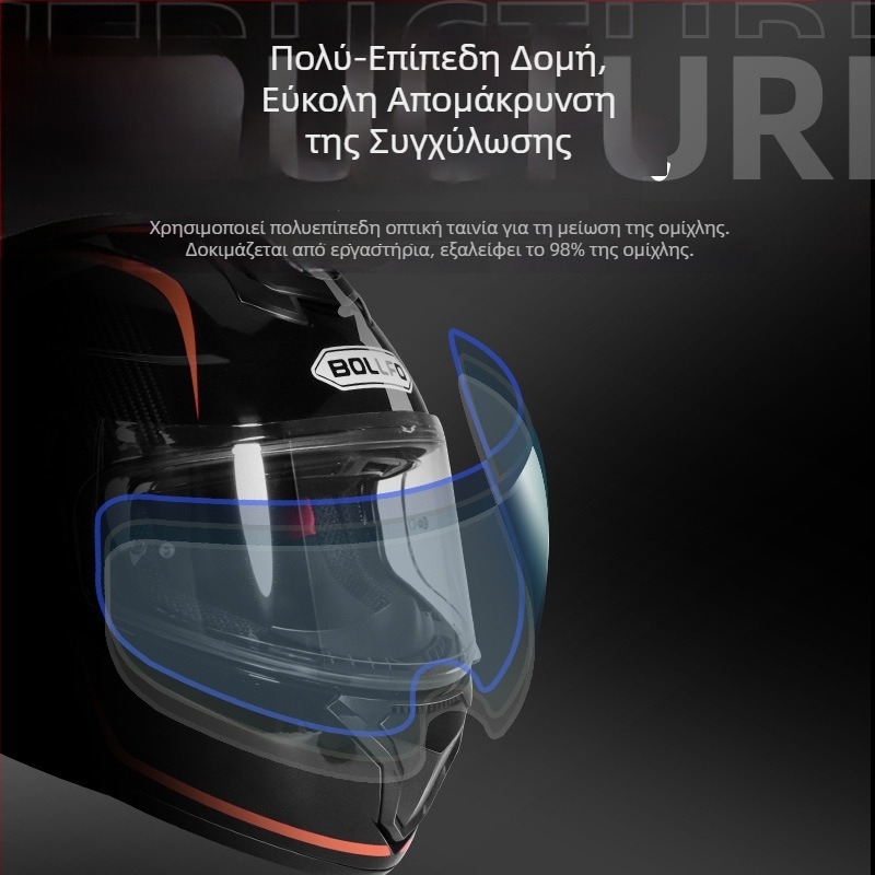 Φιλμ οπής κράνους – Επίπεδος Καθρέφτης, Υλικό PC, Μοντέλο TKFWP, Unisex