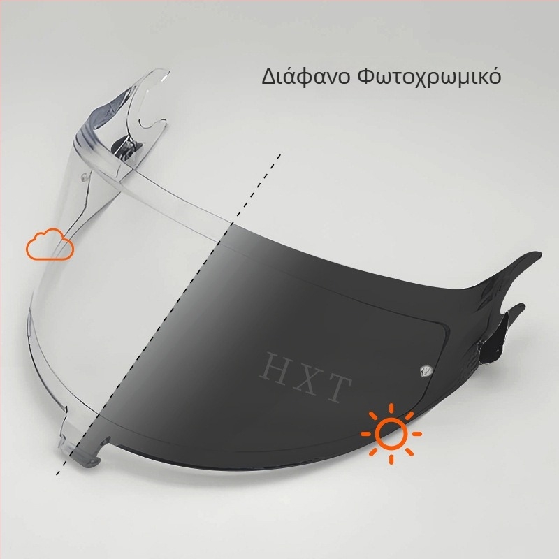 Spartan GT Visor για κράνος πλήρους προσώπου — Συμβατό με Shark Spartangt/Pro/RS, Προστασία από τον ήλιο και UV, Μοντέλο 2025-02, Διαθέσιμη παραμετροποίηση