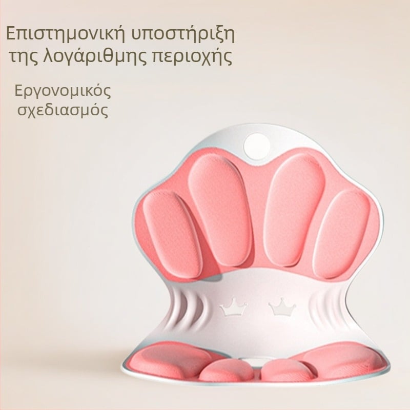 Εργονομικό μαξιλάρι καθίσματος γραφείου με οσφυϊκή και πλάτης στήριξη – αφρός μνήμης, υλικό PP, μοντέρνο μινιμαλιστικό στυλ