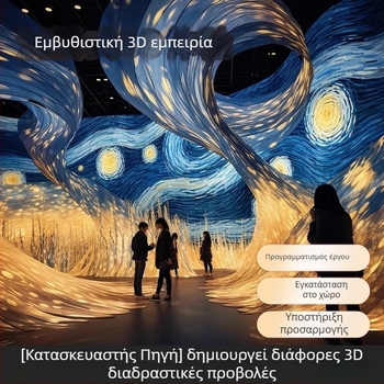 Μηχανικός προβολέας με καθηλωτική 3D αλληλεπίδραση προβολής για μεγάλους χώρους, 200W, ανάλυση 1920x1200, φωτεινότητα 5000