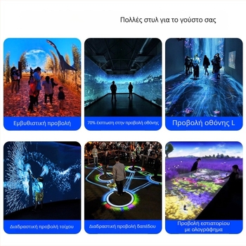 Μηχανικός προβολέας με καθηλωτική 3D αλληλεπίδραση προβολής για μεγάλους χώρους, 200W, ανάλυση 1920x1200, φωτεινότητα 5000