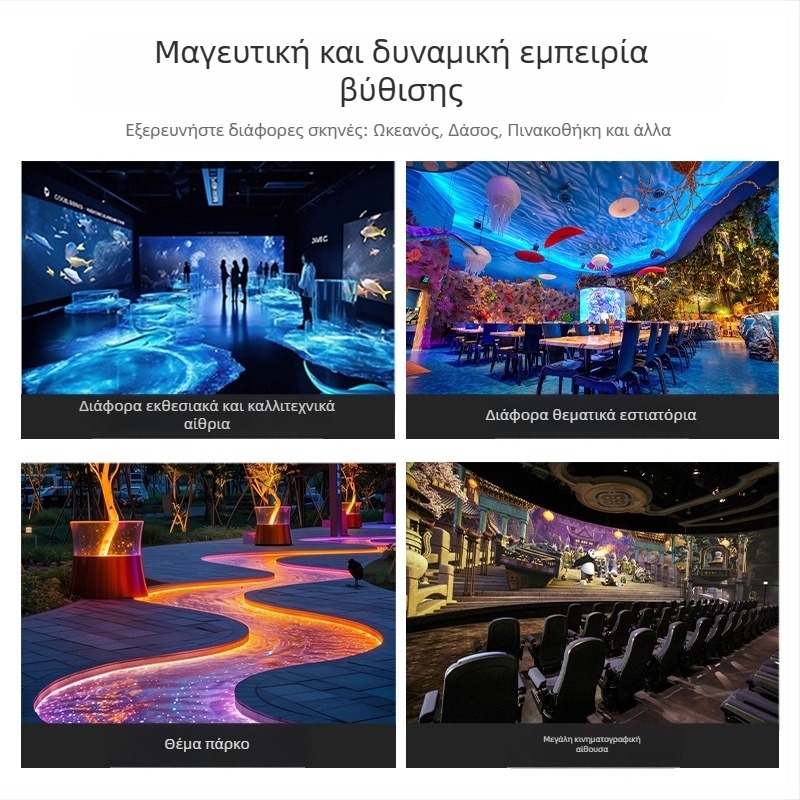 Μηχανικός προβολέας με καθηλωτική 3D αλληλεπίδραση προβολής για μεγάλους χώρους, 200W, ανάλυση 1920x1200, φωτεινότητα 5000