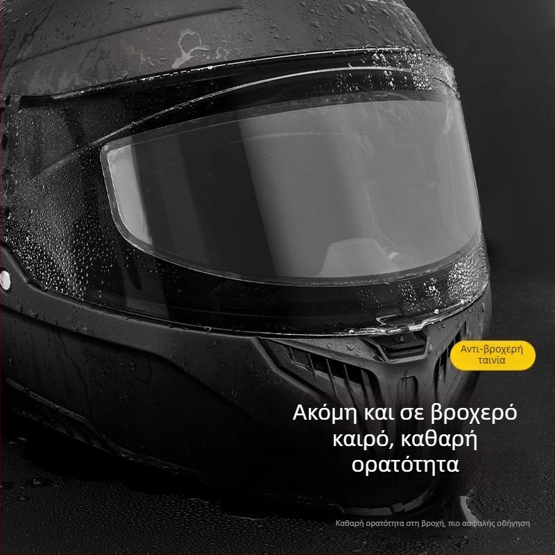 Φιλμ κατά της ομίχλης και αδιάβροχο για κράνος μοτοσικλέτας – Υλικό TAC, συμβατό με κράνη πλήρους προσώπου και ανοικτού προσώπου, αδιάβροχη προστασία φακών
