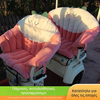 Σετ καλυμμάτων εμπρός και πίσω καθίσματος ηλεκτρικού τρίκυκλου, βελούδινο και ζεστό, υλικό βαμβάκι, γέμισμα βαμβάκι, χειμώνας, εξατομίκευση διαθέσιμη