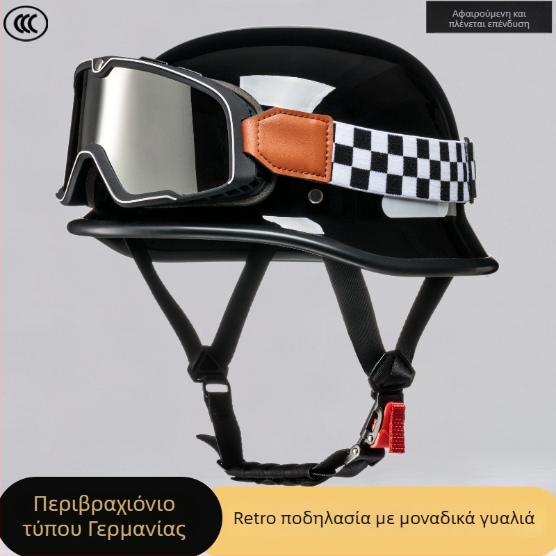 Vintage ABS κράνος μοτοσικλέτας, 3C πιστοποιημένο, ενήλικες, για μετακίνηση