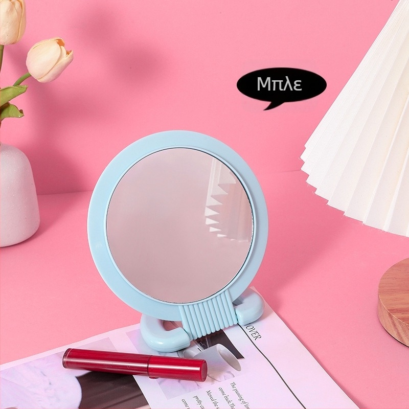 Επιτραπέζιος διπλής όψης καθρέπτης με μεγέθυνση, αναδιπλούμενος με κρεμαστό σχεδιασμό, αλουμινιακό φακό, πλαίσιο PU/PS/PVC