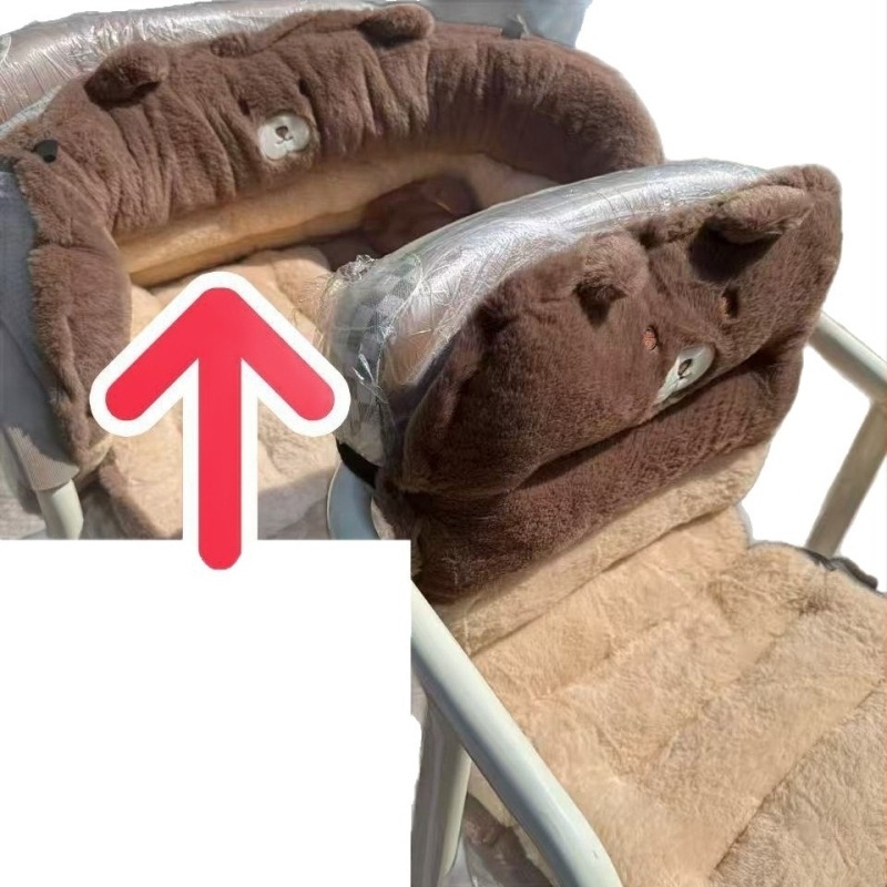 Κάθισμα με ενσωματωμένη πλάτη για ηλεκτρικά τρίκυκλα και σκούτερ ηλικιωμένων — χειμωνιάτικο ζεστό μαξιλαράκι από βελούδινο ύφασμα με γέμισμα βαμβακιού, αντιανεμικό, κατάλληλο για όλα τα μοντέλα