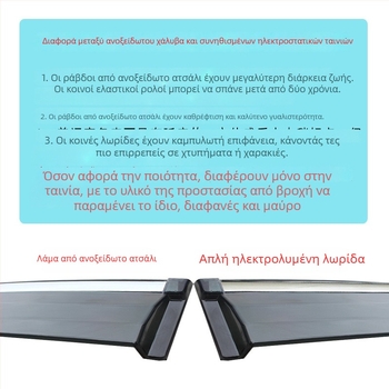 Ακρυλικό προστατευτικό βροχής για το παράθυρο Tank 300, τοποθέτηση με κόλλα και γάντζο, σετ τεσσάρων τεμαχίων