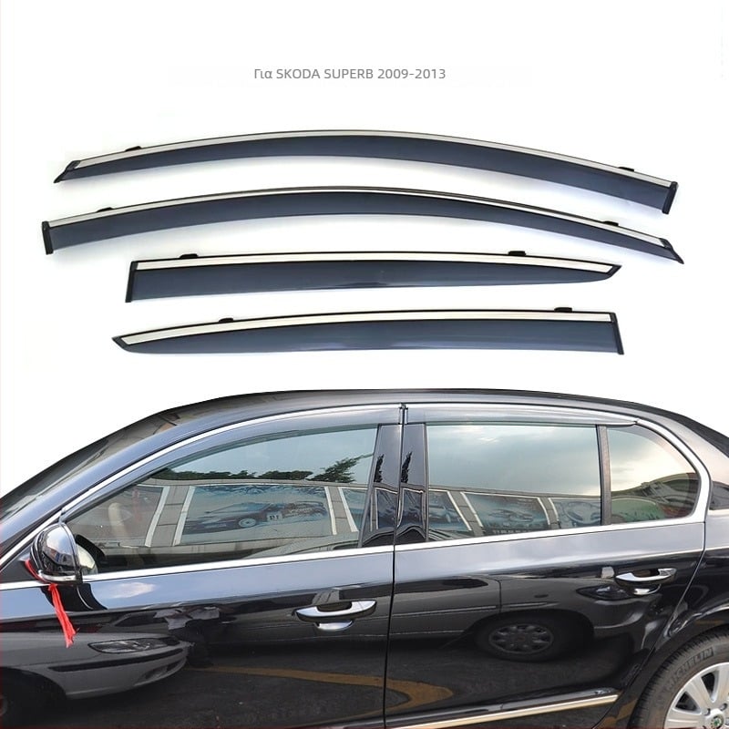 Προστασία βροχής παραθύρου για Skoda 2009-2013 – παχύτερη εγχύτετη μορφοποιημένη προστασία από τη βροχή