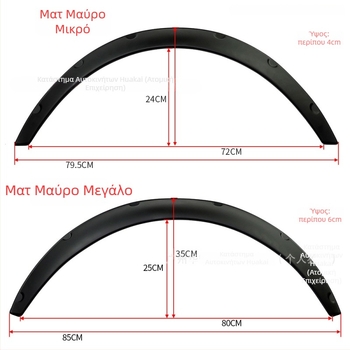 Ευρείς φέρινγκ φλάρς για sedan, SUV και οχήματα εκτός δρόμου, ABS υλικό, μοντέλο: Wide body wheel eyebrow, γενική συμβατότητα, προέλευση Γκουανγκζού