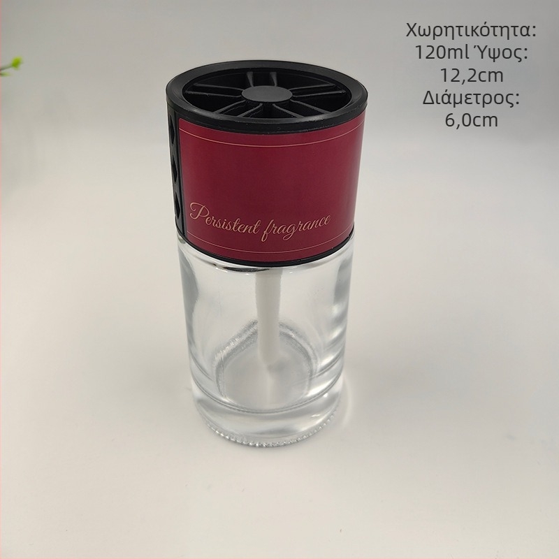 Μπουκάλι αρωματοθεραπείας αυτοκινήτου — κυλινδρικό μπουκάλι αρωματοθεραπείας, κρυστάλλινο γυαλί, κατασκευασμένο στο Xuzhou, Κίνα, μάρκα Chuangming Glass, επιλογές προσαρμογής