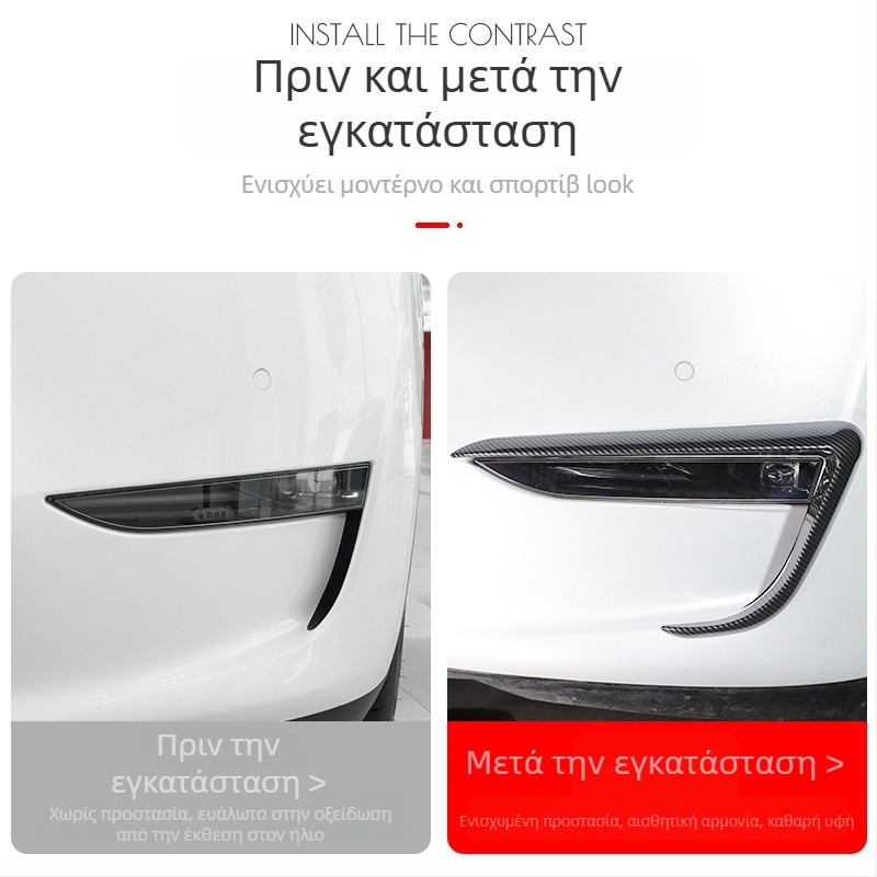 Διακοσμητικό πλαίσιο φαναριών και φρύδι προβολέα για Tesla Model Y – ABS μαύρο εξάρτημα τροποποίησης αυτοκινήτου