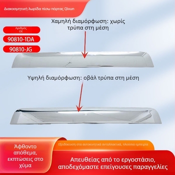 Nissan X-Trail 2008-2013 Διακοσμητική λωρίδα πορτμπαγκάζ και λαβή πορτμπαγκάζ (MX6)