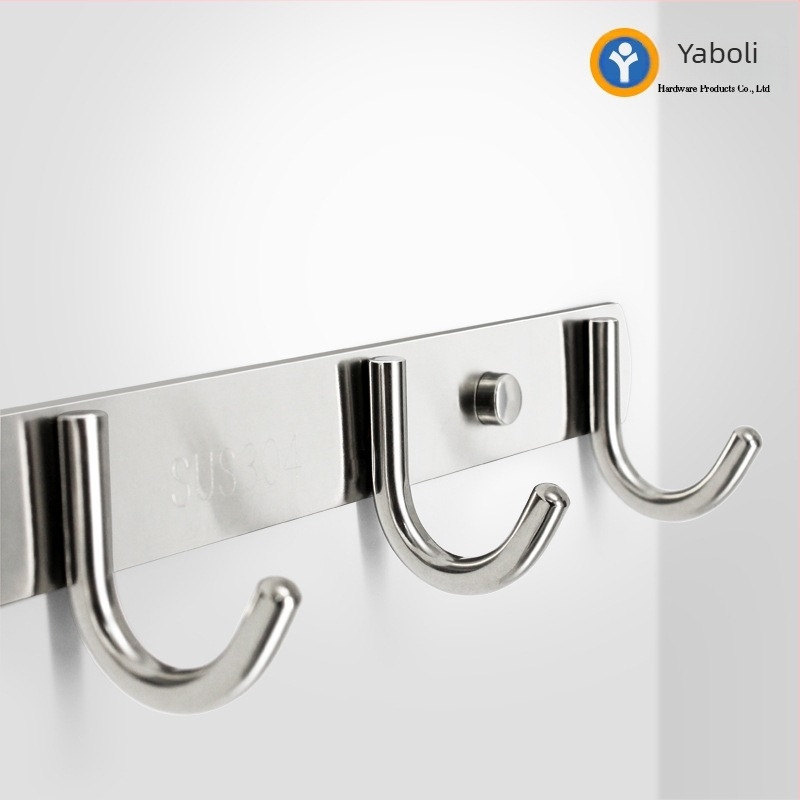 Αδιάτρητη κρεμάστρα από ανοξείδωτο χάλυβα με αυτοκόλλητη τοποθέτηση για ρούχα και πετσέτες – BXGPG-02, επικάλυψη ηλεκτροπλατίωσης, λαμπερό φινίρισμα, στυλ light luxury, λείανση και χάραξη