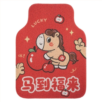 Universal οδηγική μοκέτα ποδιών αυτοκινήτου Silk Circle, εκτύπωση λογότυπου, μάρκα Blue Rain, προσαρμογή κατά παραγγελία