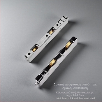 Ανοξείδωτος κάτω τροχός για συρόμενες πόρτες – μάρκα Junchi, OEM (λογότυπο), για πόρτες/παράθυρα από αλουμίνιο και PVC, μέγιστο φορτίο 55 kg