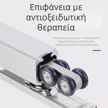 Τροχός ανάρτησης με αμφίδρομη απόσβεση για συρόμενες πόρτες (Κράμα ψευδάργύρου; Μοντέλο 4-27; Φορτίο 60–100 kg; Για πόρτες από ξύλο; Μάρκα: SITAING)