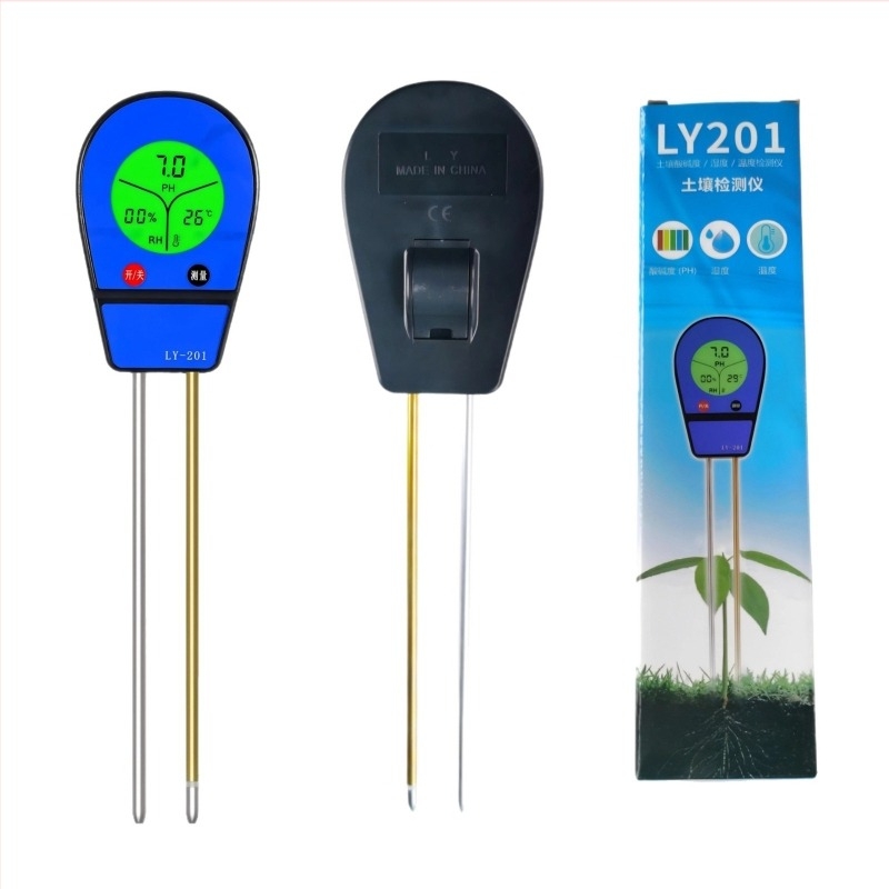 Έξυπνος ανιχνευτής εδάφους με ψηφιακή οθόνη, μέτρηση pH, υγρασίας και θερμοκρασίας για κήπο