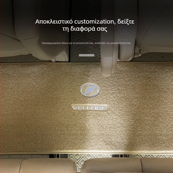 Σετ δαπέδων αυτοκινήτου για τρία σειρές, Toyota Alphard 20 σειρά και Vellfire 30 σειρά, μιμητικό κασμίρ, πάχος 12 mm, προσαρμοσμένη επεξεργασία, με λογότυπο