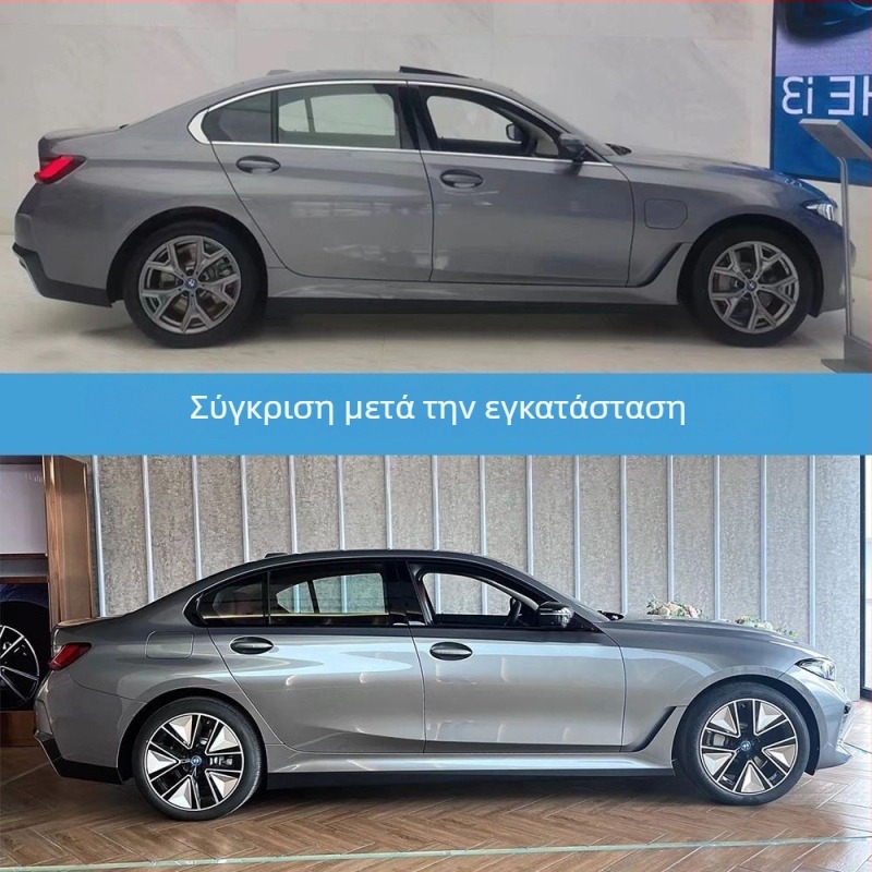 Λωρίδα διακόσμητικής επένδυσης παραθύρων και θυρών για BMW iX3, σειρά 5, i3, X1 — ανοξείδωτος χάλυβας, φινίρισμα τιτάνιο