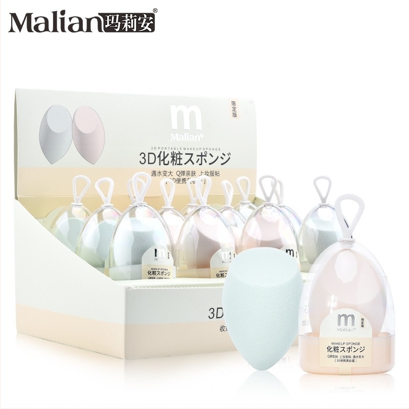 Marian 3D Κοσμητικό αυγό, Υδρόφιλο πολυουρεθάνιο σφουγγάρι μακιγιάζ, σε σχήμα σταγόνας