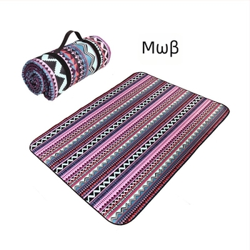 Υπόστρωμα εξωτερικού χώρου κατά της υγρασίας, σε εθνοτικό στυλ – ιδανικό για πικ νικ και κάμπινγκ, πολυεστερική ύφανση με αλουμινόφυλλο