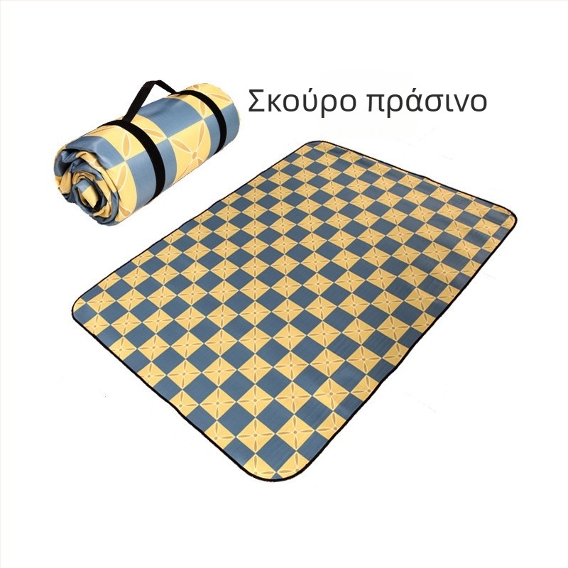 Υπόστρωμα εξωτερικού χώρου κατά της υγρασίας, σε εθνοτικό στυλ – ιδανικό για πικ νικ και κάμπινγκ, πολυεστερική ύφανση με αλουμινόφυλλο