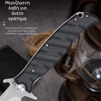 Πτυσσόμενο μαχαίρι εξωτερικού χώρου για κάμπινγκ και επιβίωση – γρήγορο άνοιγμα με σύστημα ρουλεμάν, αυτοάμυνα, φορητό