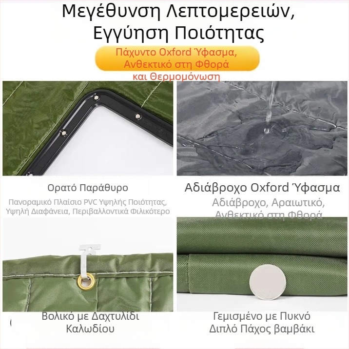 Μαγνητική κουρτίνα πόρτας από Oxford ύφασμα – για ψυχρή αποθήκευση; διατηρεί τη θερμότητα, προστασία από τον ήλιο και τη σκόνη; εγκατάσταση με γάντζο σε ράγα, πλευρική τοποθέτηση