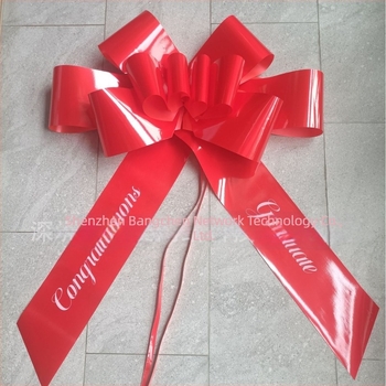 BANCHEN φιόγχος με κορδέλα και χειροποίητο λουλούδι — Πλαστικό, αξεσουάρ διαμόρφωσης χώρου για τελετές αποφοίτησης και γιορτές