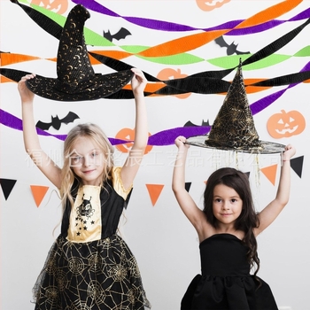 Gechen Halloween crepe paper decor – streamers, garlands and ribbons, material: paper, for home decoration and venue layout