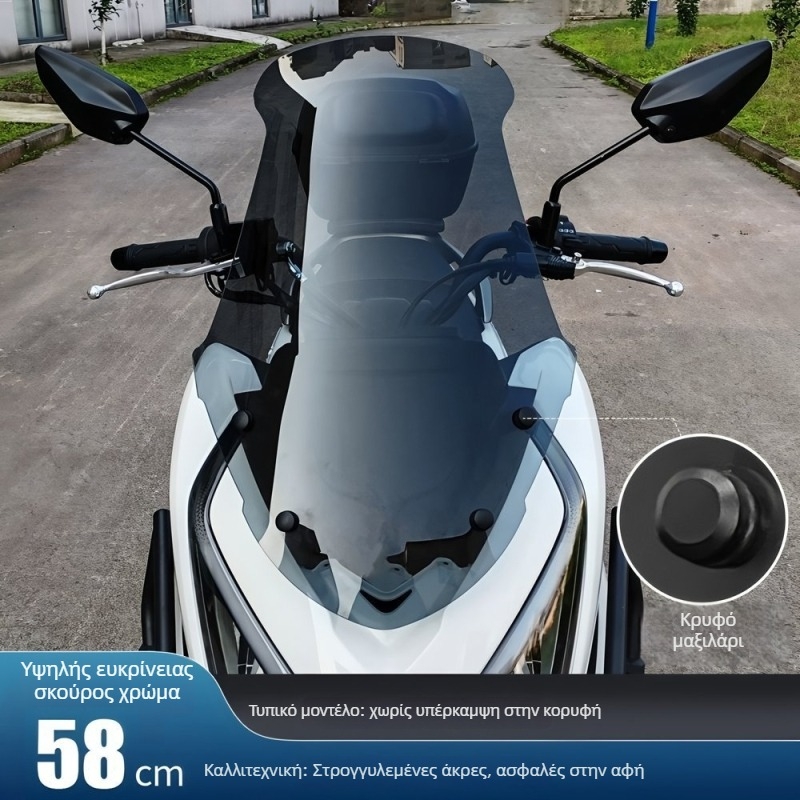 Adx125 Ζελατίνα Προστασίας Χειρολαβών — Μπροστινό Ζελατινό Μοτοσικλέτας, Αντιδονιστικό, Αδιάβροχη Προστασία από τη Βροχή