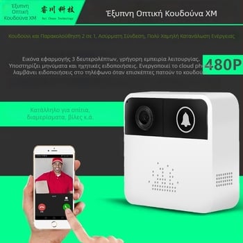 Έξυπνο βιντεοθύρο πόρτας με ασύρματο Wi‑Fi, παρακολούθηση κατά της κλοπής και ειδοποιήσεις στο κινητό