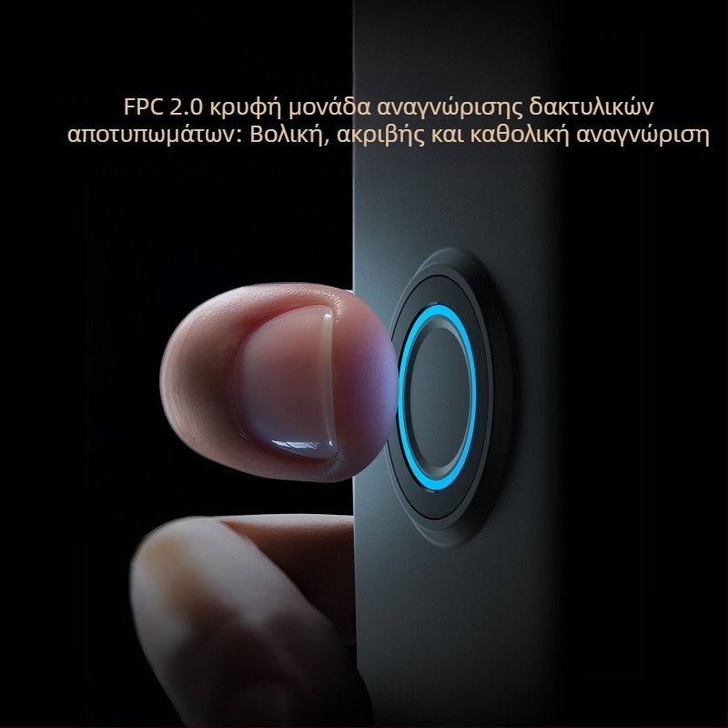 Tuya έξυπνη κλειδαριά πόρτας με αναγνώριση προσώπου, οπτικό θυροτηλέφωνο με ματιά γάτας, προστασία από κλοπή, πρόσβαση με αποτύπωμα