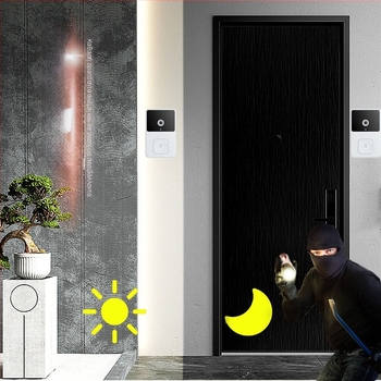 Ασύρματο βίντεο θυροτηλέφωνο X1 με HD νυχτερινή όραση, έξυπνο φωνητικό διαβίβαση και αυτόματο συναγερμό (φόρτιση 5V, 0.5W)