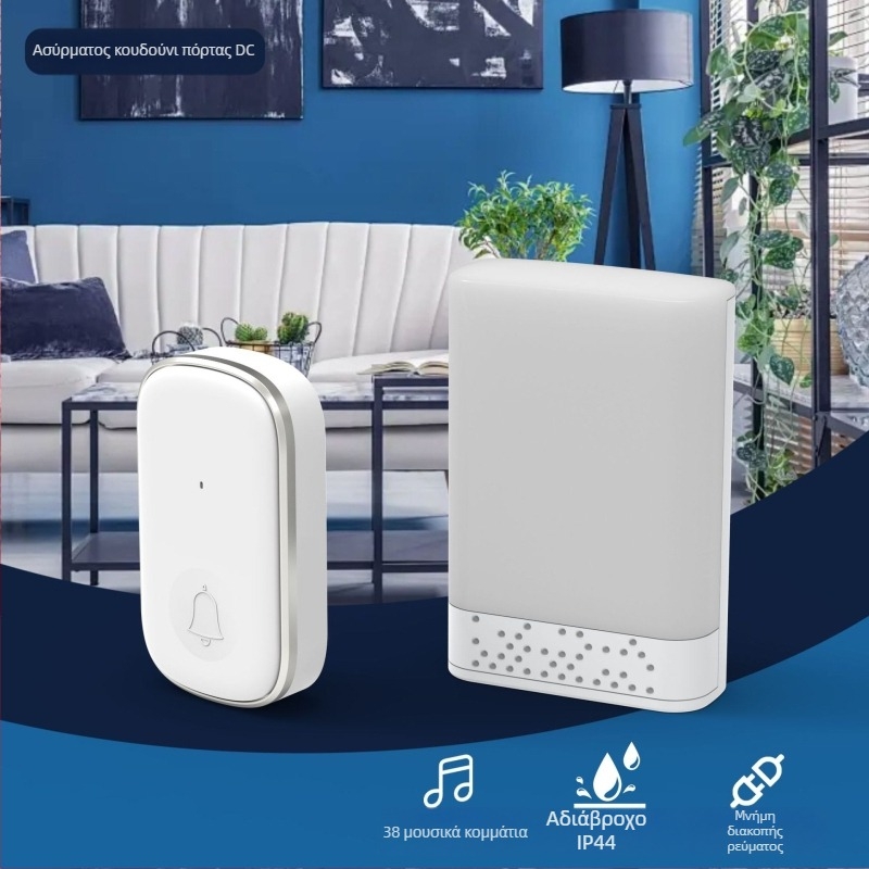 Ασύρματο θυροτηλέφωνο πόρτας, μοντέλο D836 1T1, τροφοδοσία DC, τάση AA 4,5 V, ήχος 38