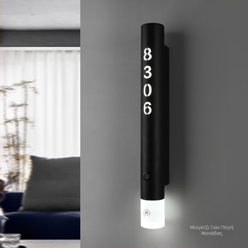 Πινακίδα πόρτας ξενοδοχείου από ανοξείδωτο χάλυβα με φωτισμό, θυροτηλέφωνο, Μην Ενοχλείτε, Check-in, χώρος KTV - Μοντέλο 2ttyttt