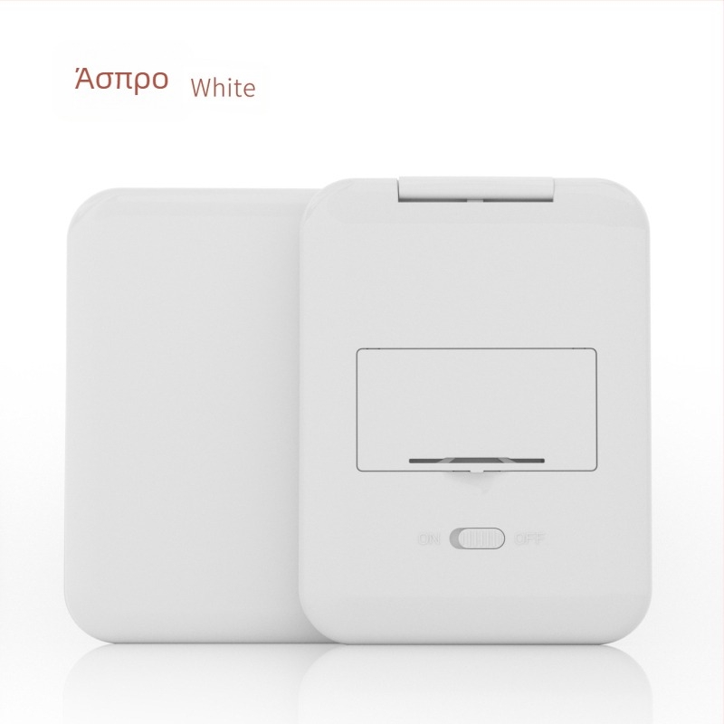 Αναδιπλούμενος φορητός LED καθρέφτης μακιγιάζ με μεγέθυνση 2x και φωτισμό τριών χρωμάτων