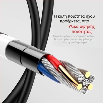 Επιτραπέζιο USB μικρόφωνο για ζωντανή μετάδοση, παιχνίδια και συνεδριάσεις, με θύρα ήχου 3,5 mm